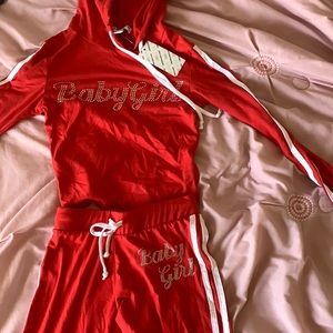 Red baby girl 2 piece